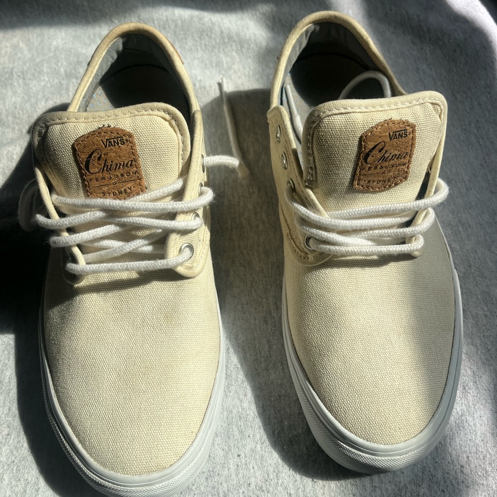 Vans Men's Beige Canvas Sneakers